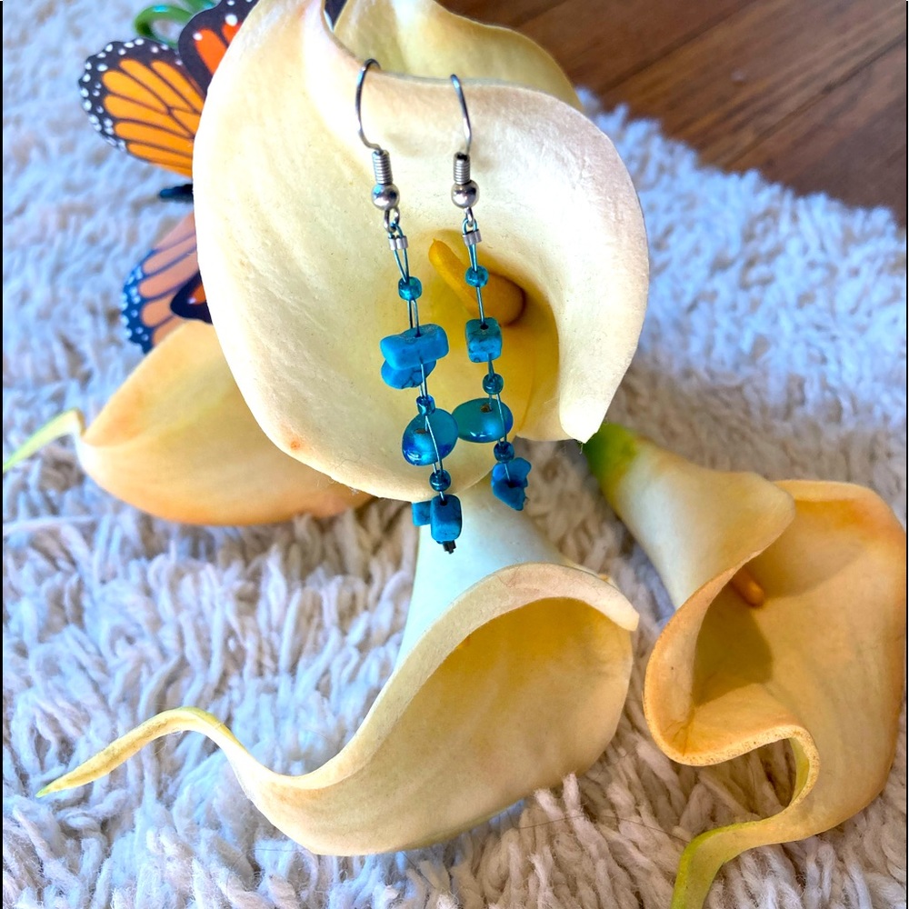 🧡 Turquoise drop earrings